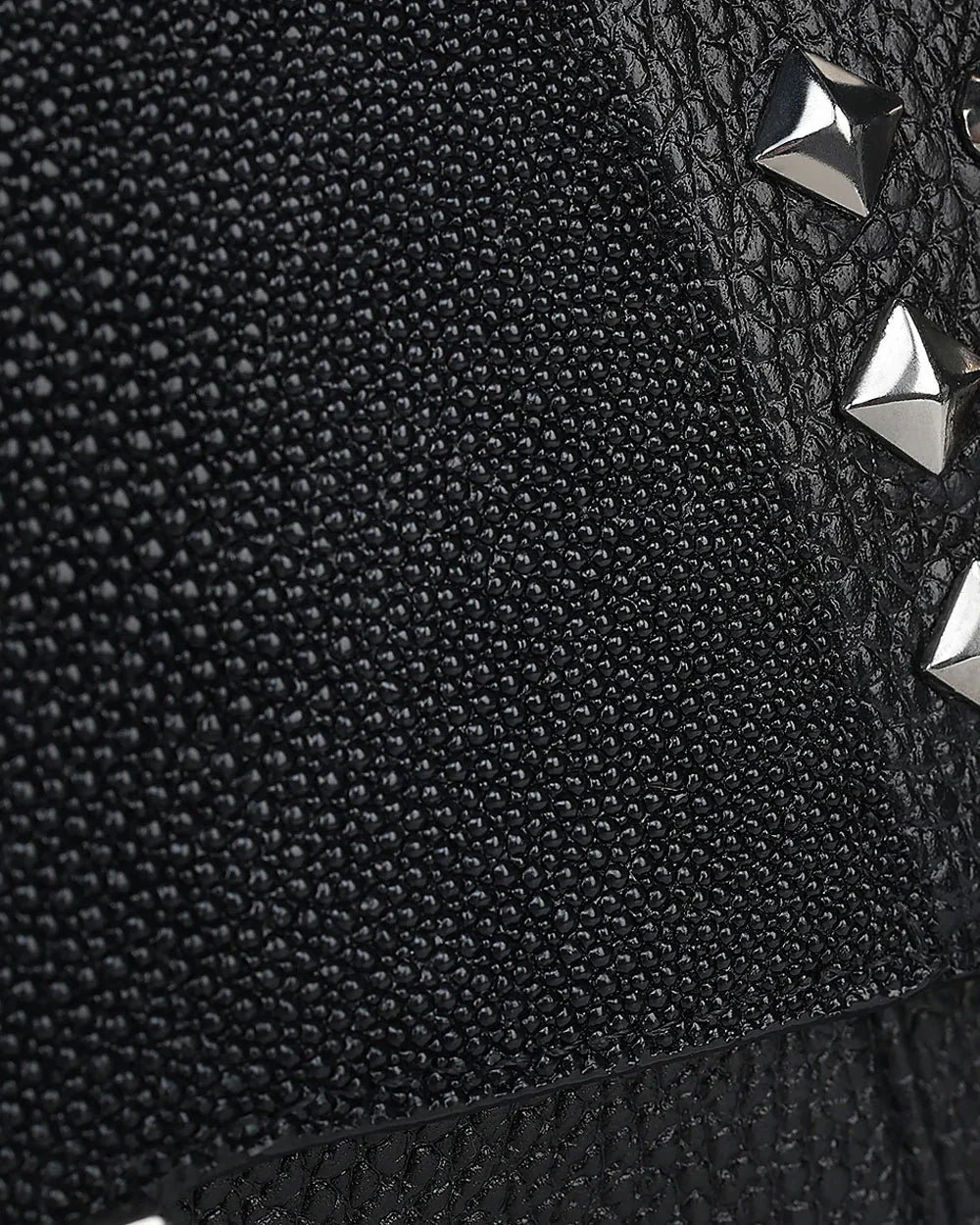Black Stingray Top Handle Handbag