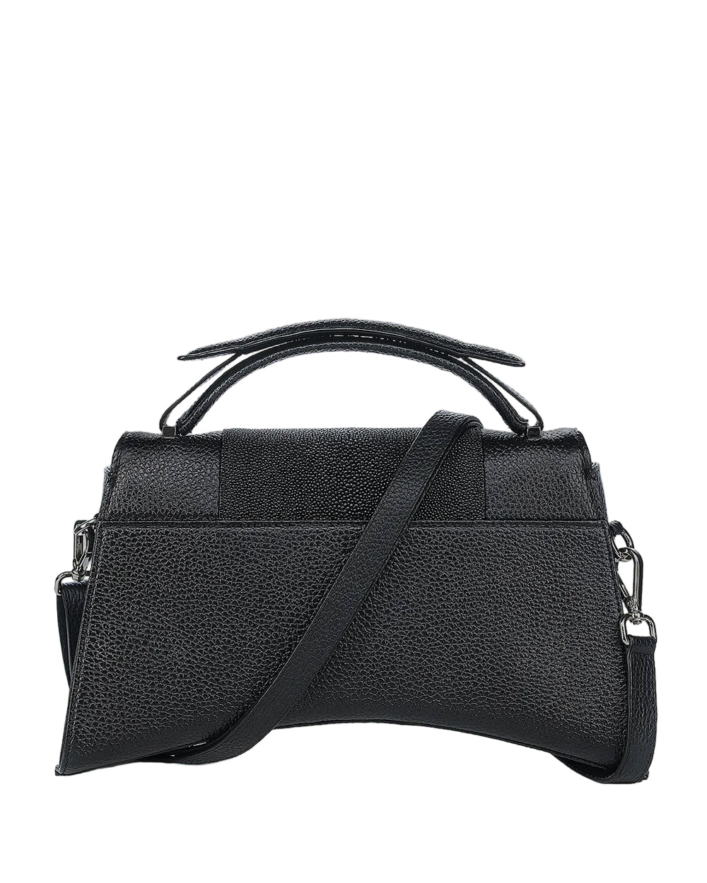 Black Stingray Top Handle Handbag