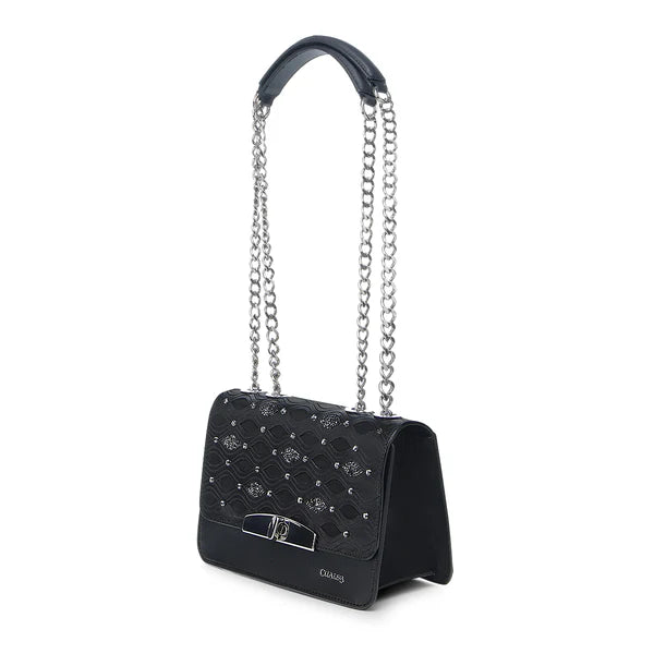 BLACK LASER & STUDS BAG DU693