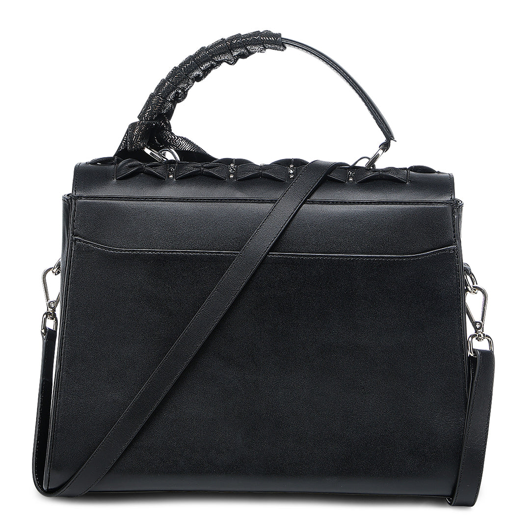 BLACK EMBROIDERY & FRINGE & STUDS