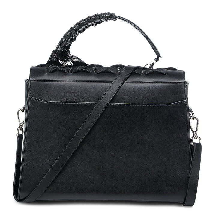 BLACK EMBROIDERY & FRINGE & STUDS