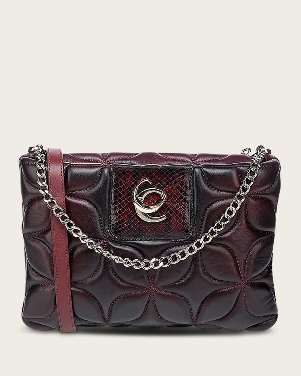 WINE PYTHON EMBROIDERY & STUDS