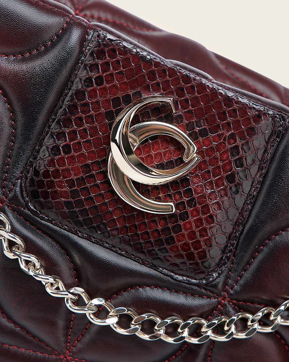 WINE PYTHON EMBROIDERY & STUDS