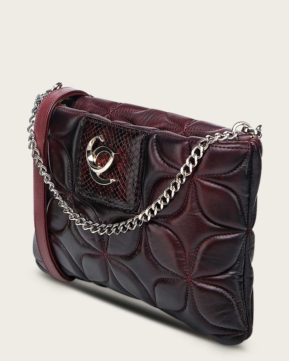 WINE PYTHON EMBROIDERY & STUDS