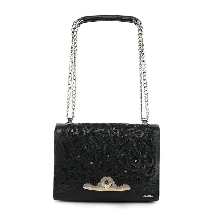 Cuadra Cowhide Laser Bag LD Black DU822