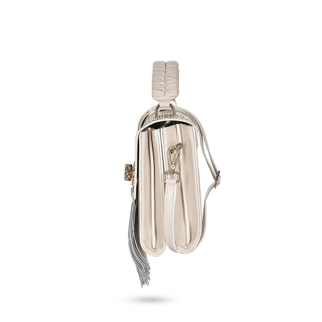 NATURAL PYTHON STUDS BAG DU568