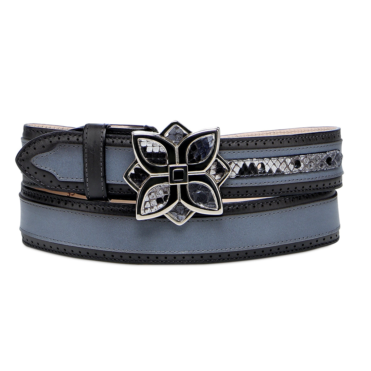 Cuadra Blue Python Belt BC420