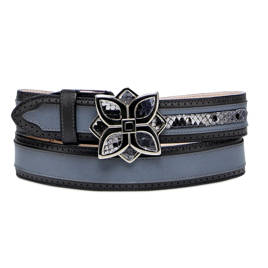 Cuadra Blue Python Belt BC420