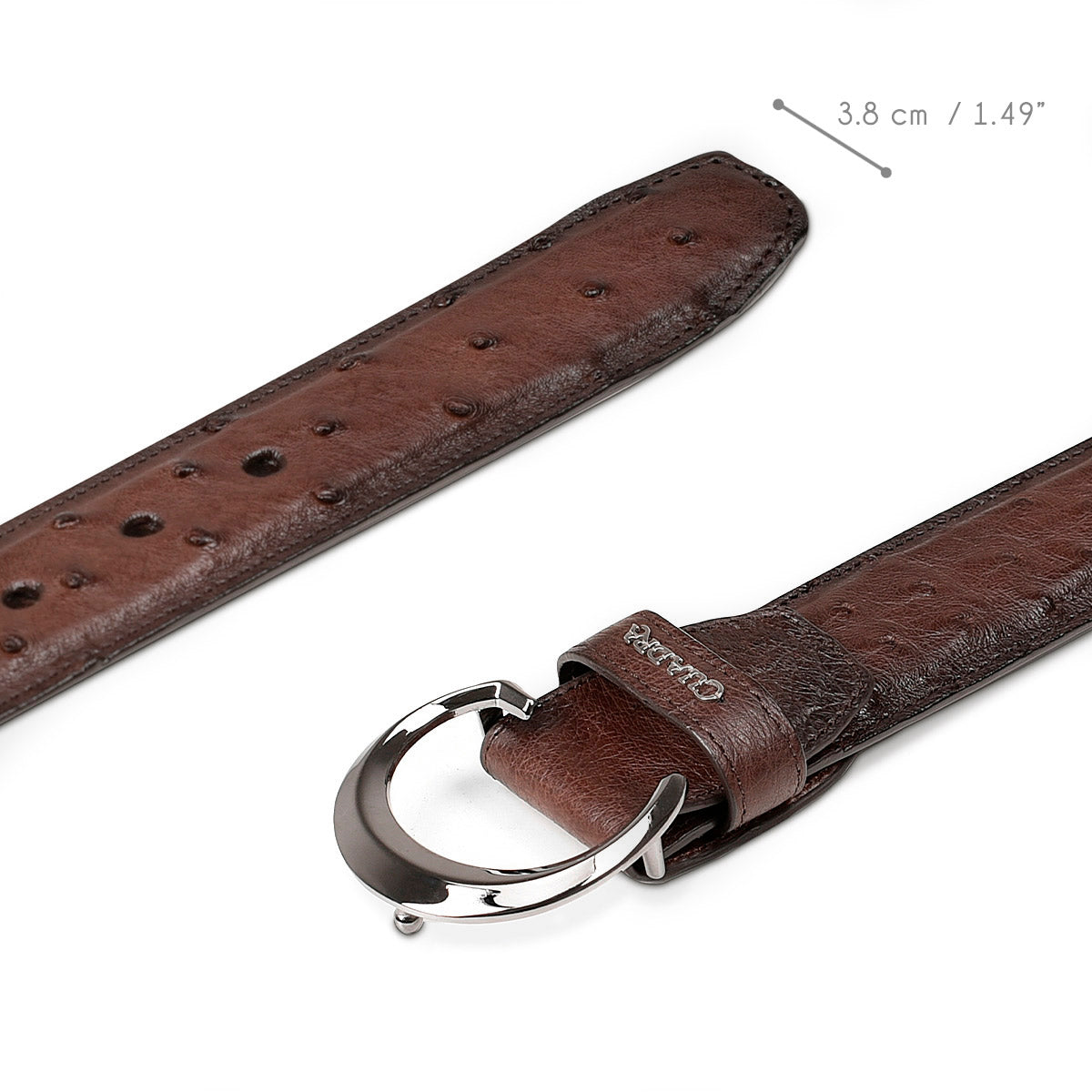 Cuadra Brown Ostrich Belt BC272