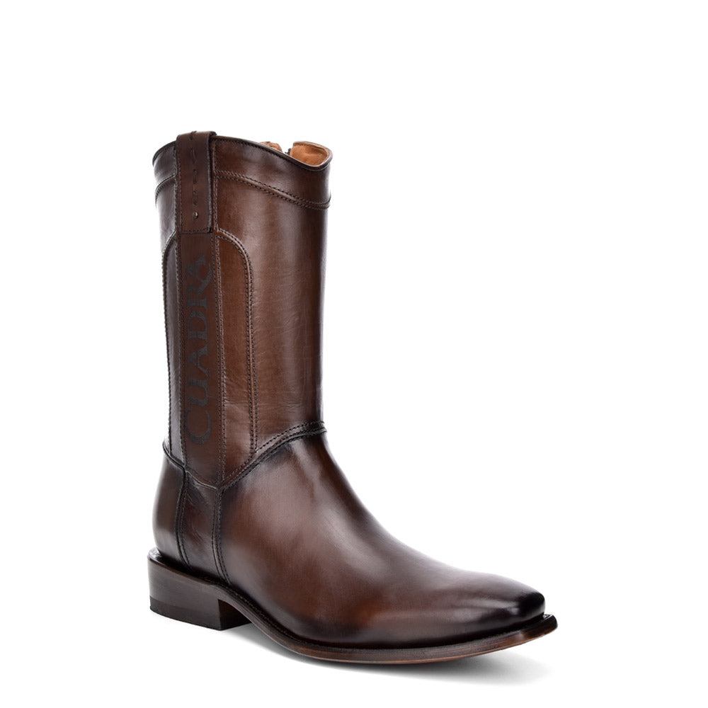 Cuadra Brown Laser & Zipper French Toe CU415