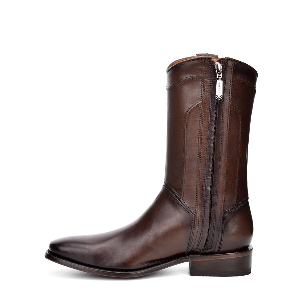 Cuadra Brown Laser & Zipper French Toe CU415