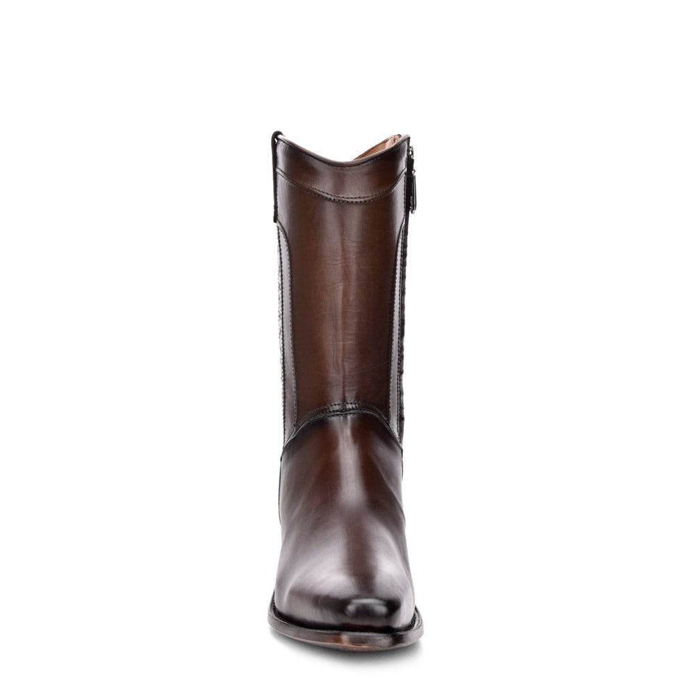 Cuadra Brown Laser & Zipper French Toe CU415