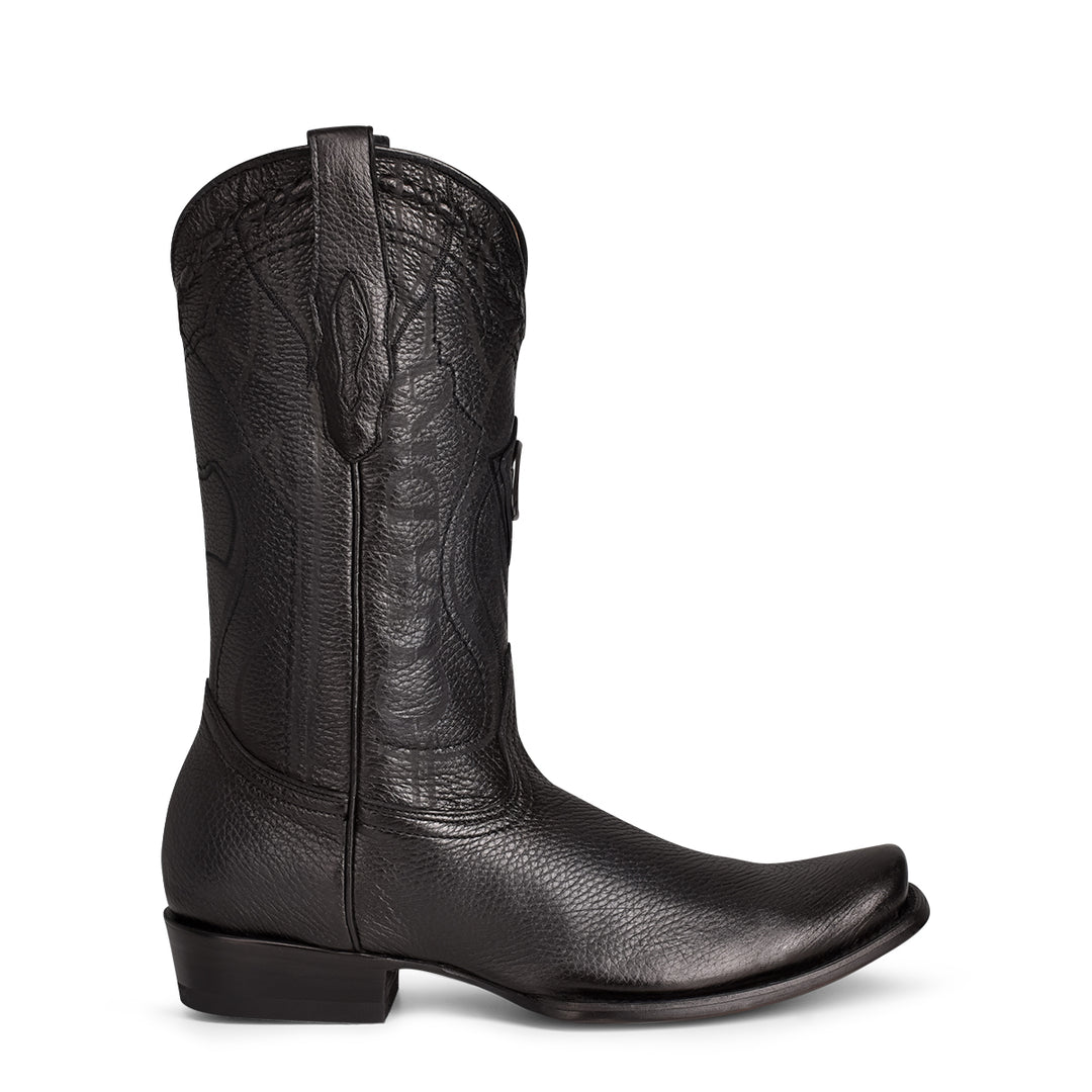 Black Deer Laser & Embroidey Narrow Square Toe