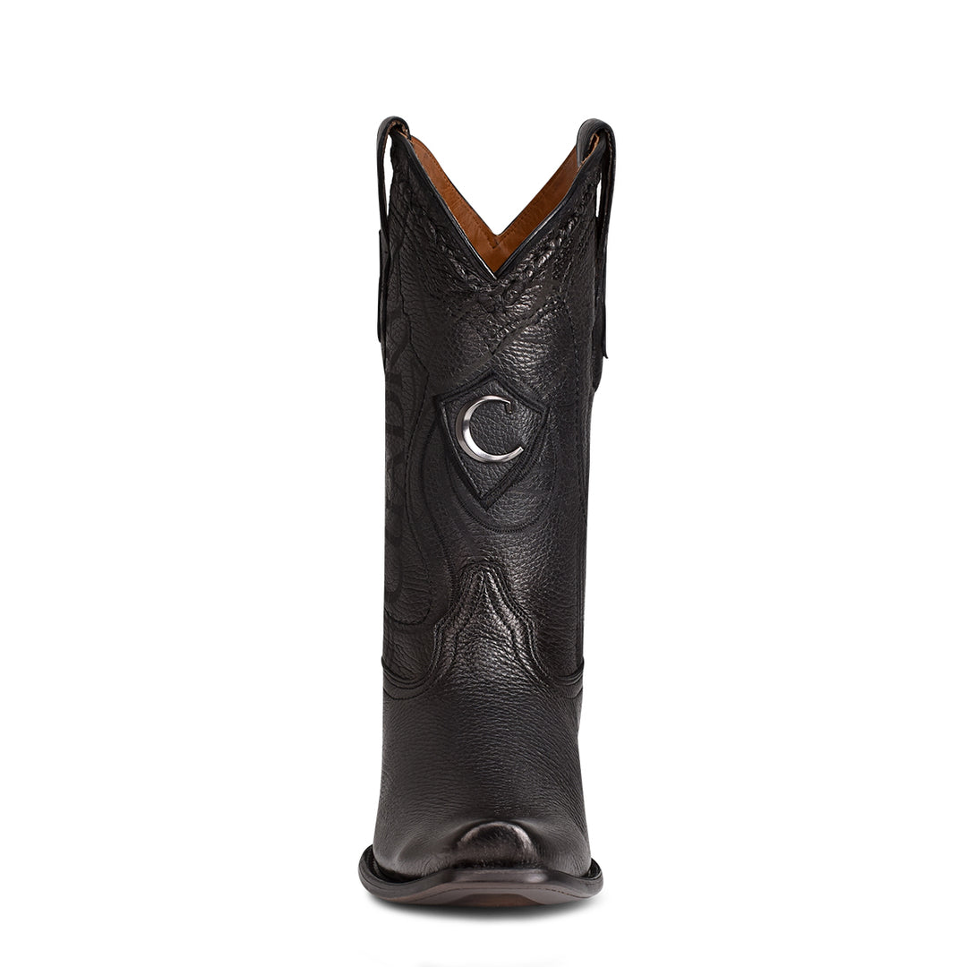 Black Deer Laser & Embroidey Narrow Square Toe