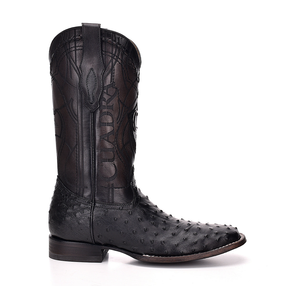 Cuadra Ostrich Laser Embroidery Squarfe Toe CU662`