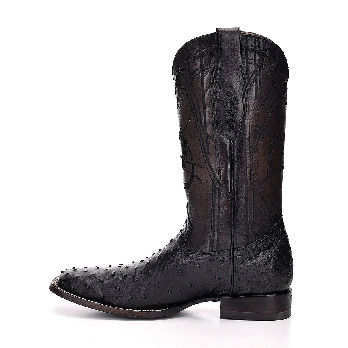 Cuadra Ostrich Laser Embroidery Squarfe Toe CU662`