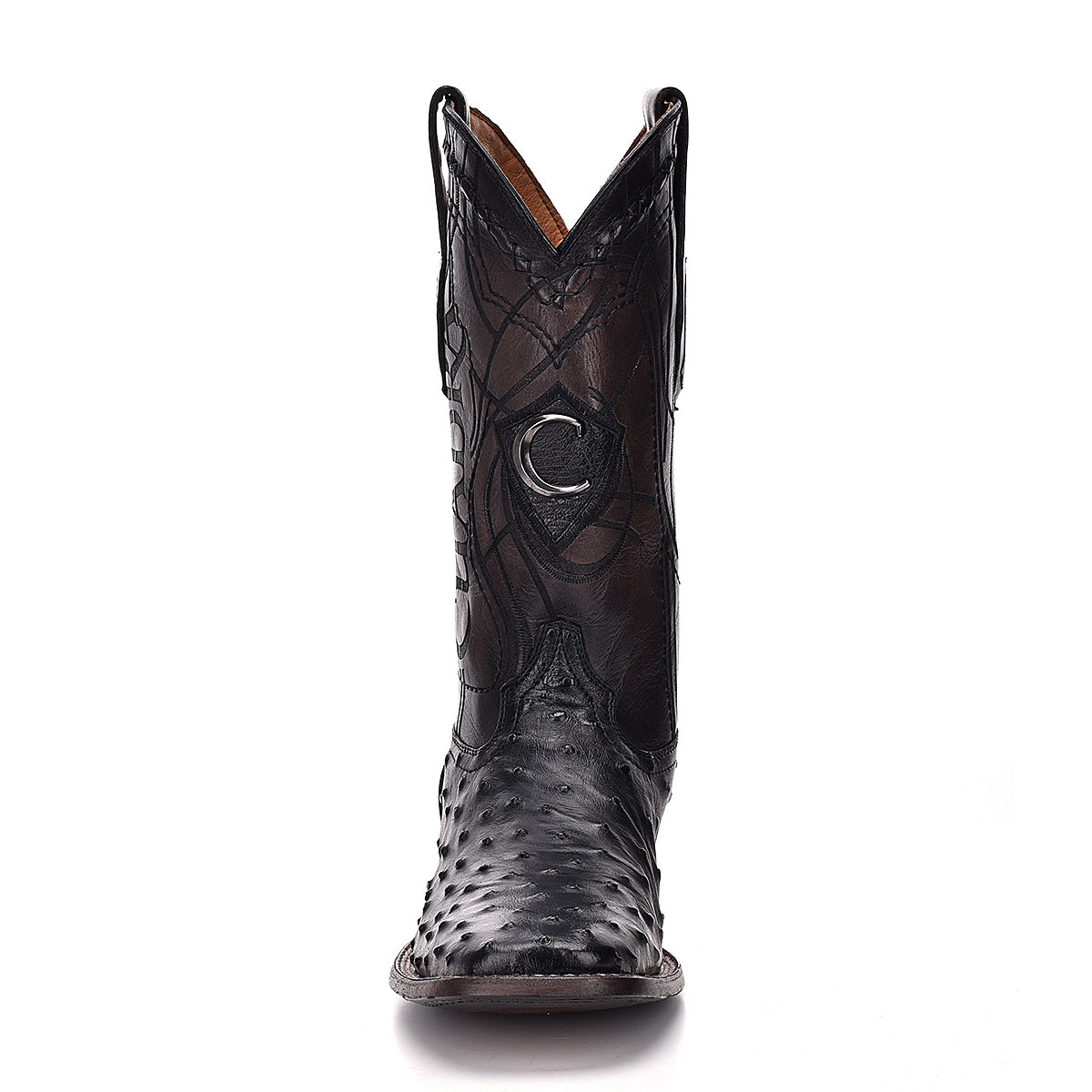 Cuadra Ostrich Laser Embroidery Squarfe Toe CU662`