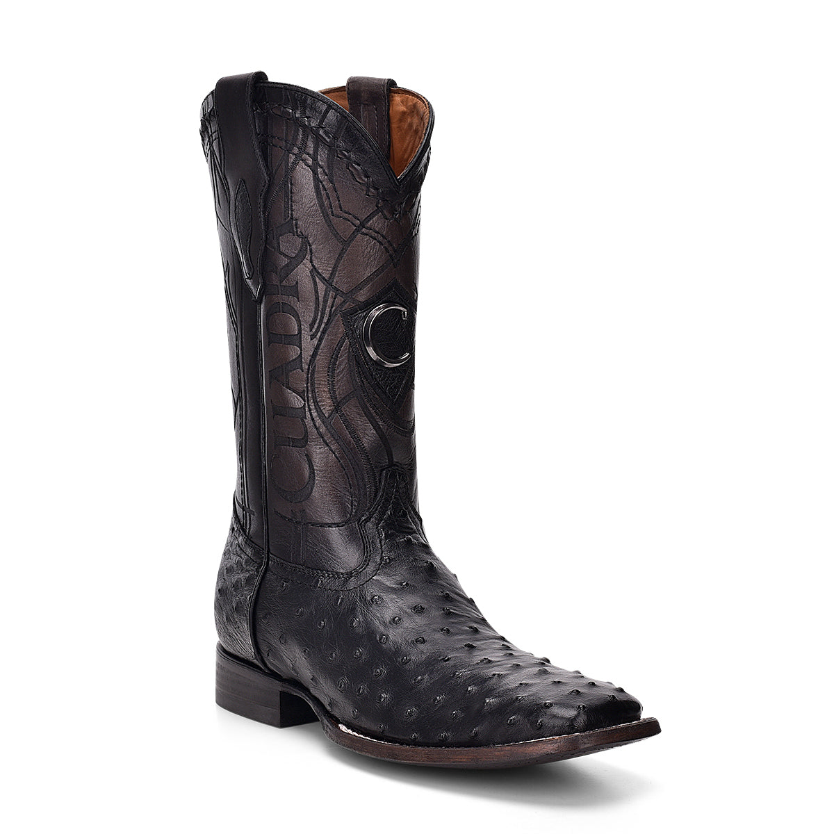 Cuadra Ostrich Laser Embroidery Squarfe Toe CU662`