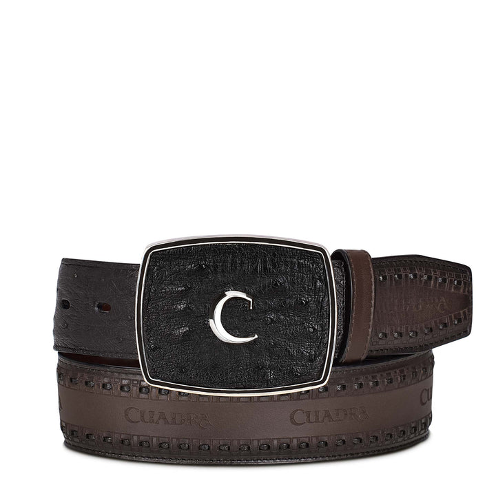Black Ostrich Laser & Woven
