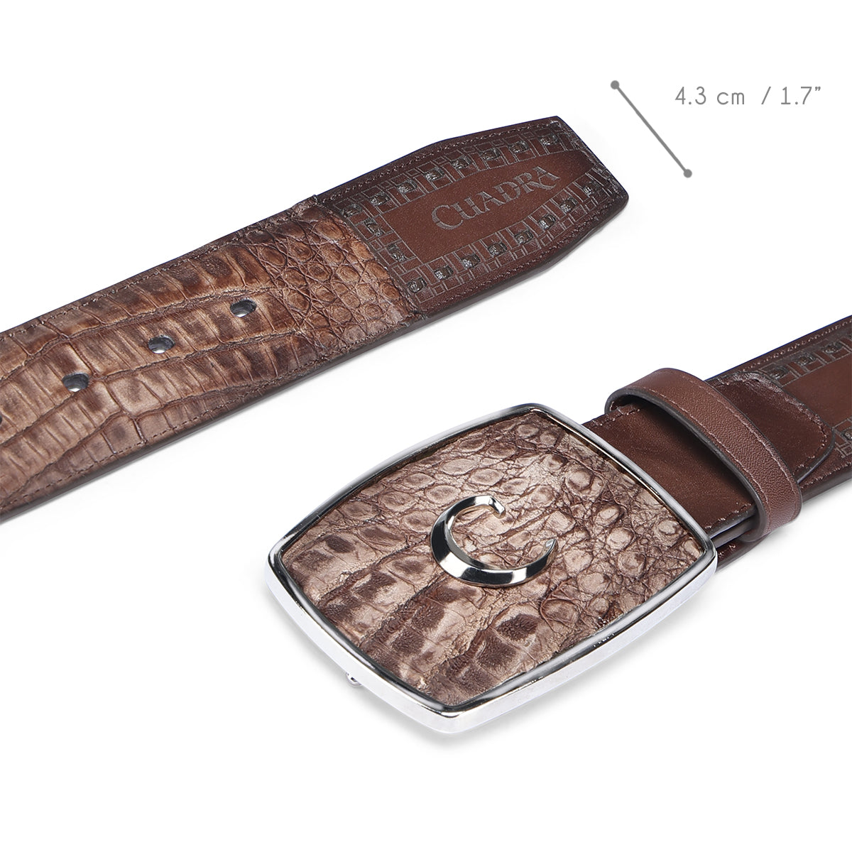 Cuadra Brown Caiman Belt BC422