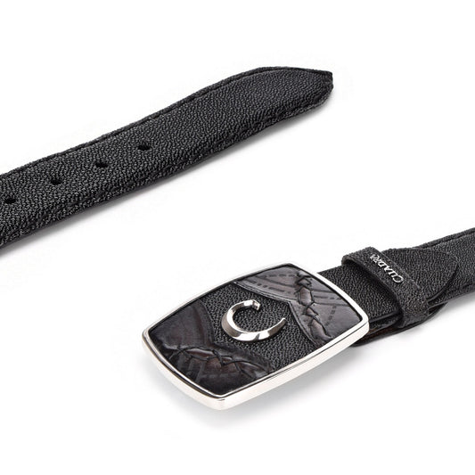 Cuadra Black Stingray Belt BC350