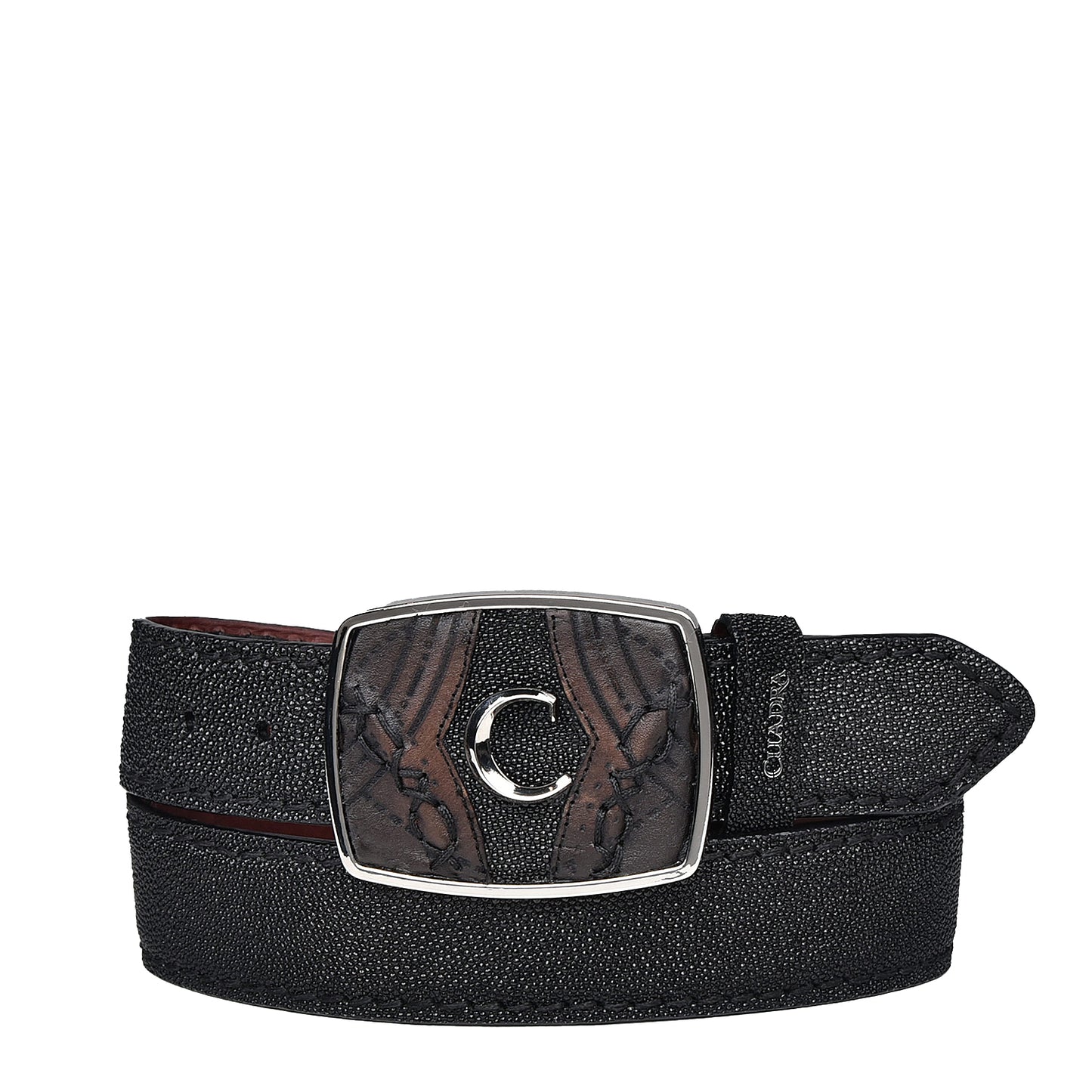 Cuadra Black Stingray Belt BC350