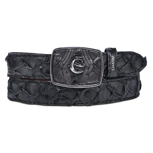 Cuadra Black Pirarucu Belt BC389
