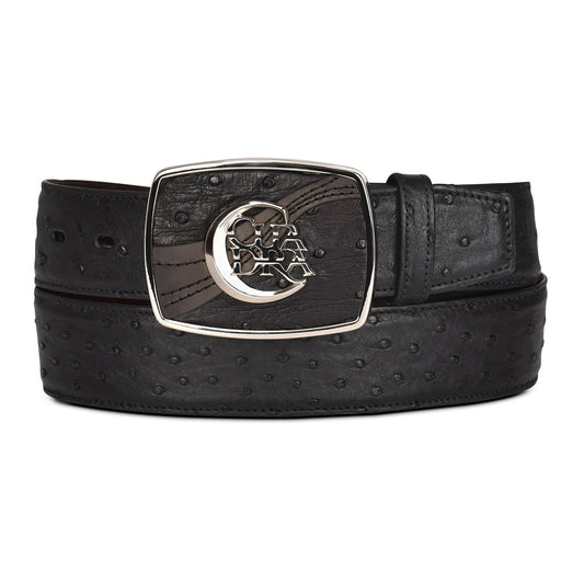 Cuadra Ostrich Black Belt BC306