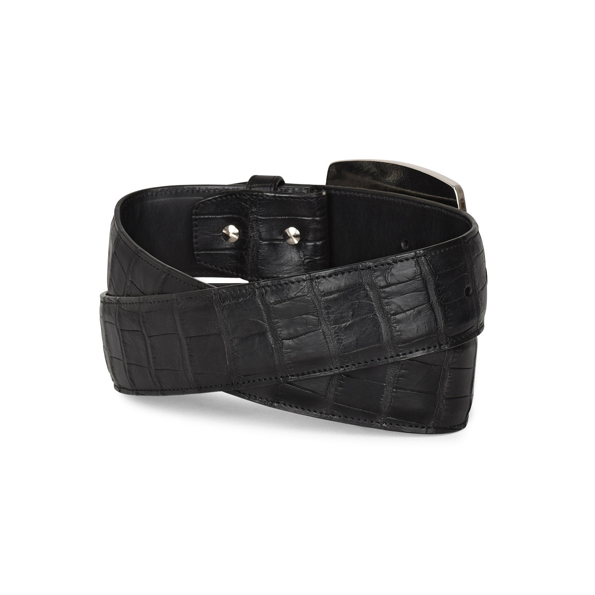 Cuadra Black Alligator Belt BC325