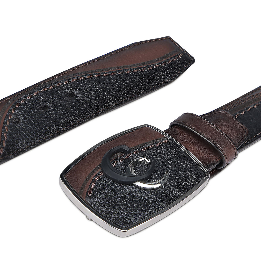 Chocolate & Black Deer Embroidery Belt