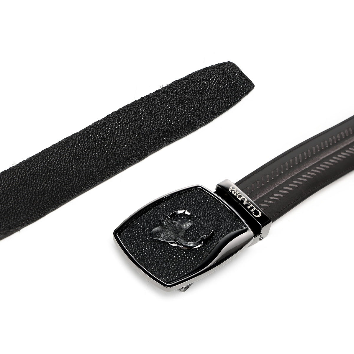 Cuadra Black Stingray Woven Belt BC475