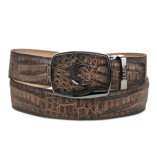 Cuadra MN Brown Caiman Stiching Belt BC480