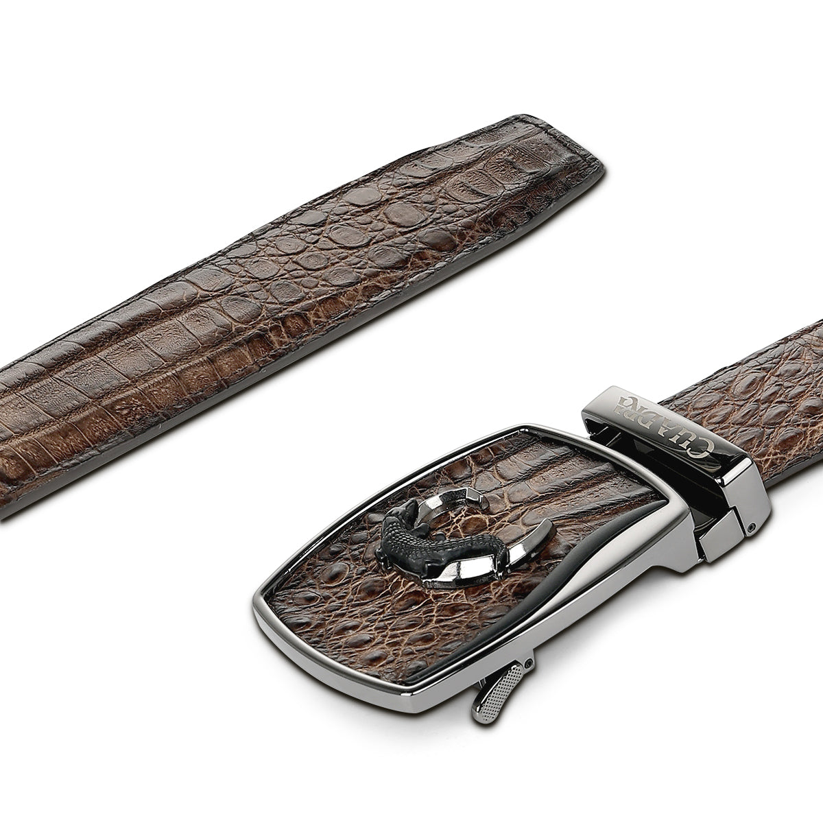 Cuadra MN Brown Caiman Stiching Belt BC480