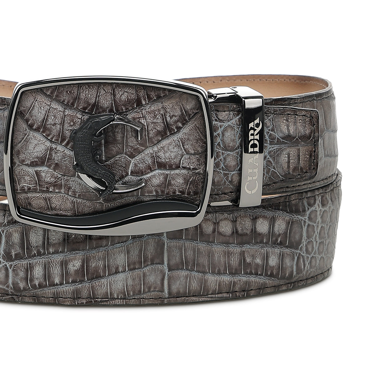 Cuadra Grey Caimán Stiching Belt  BC481