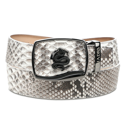 Cuadra Natural Python Stitching Belt BC482