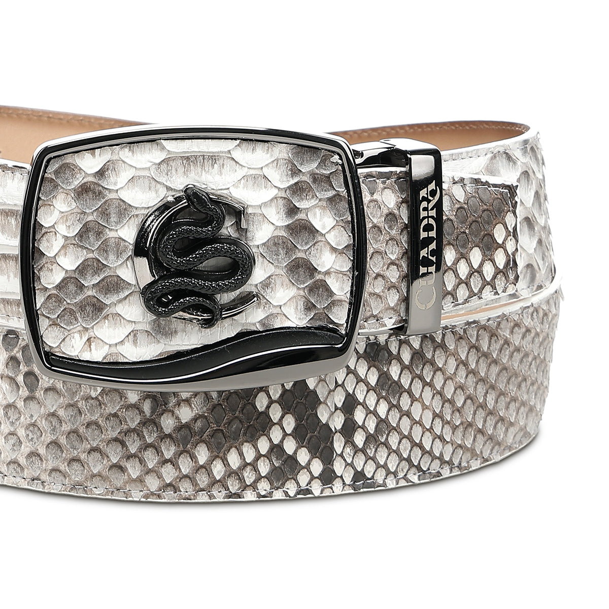 Cuadra Natural Python Stitching Belt BC482