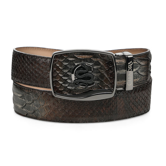 Cuadra Brown Python Woven Belt BC498