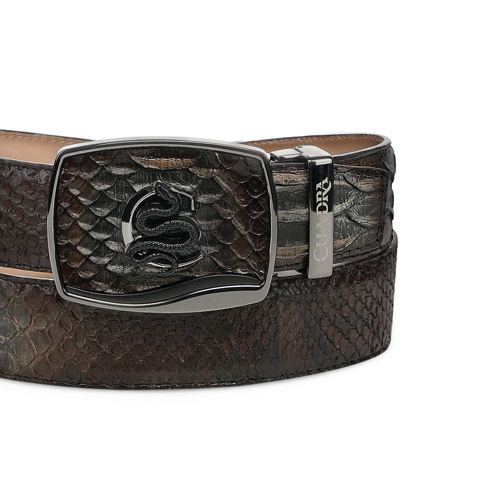 Cuadra Brown Python Woven Belt BC498