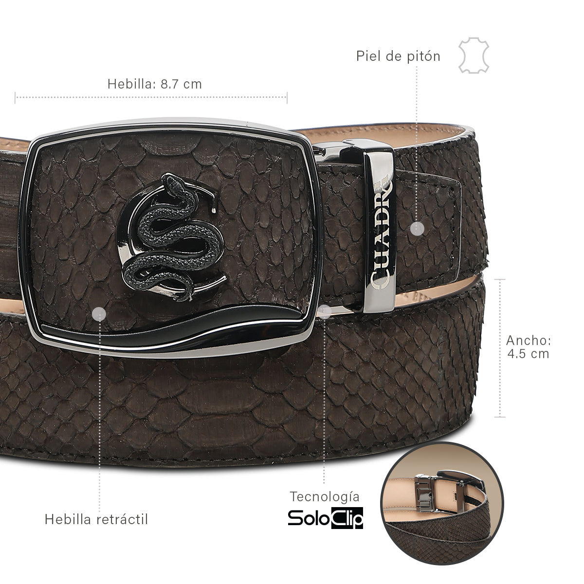 Cuadra Matte Brown Python Stitch BC484