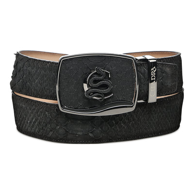 Cuadra Matte Black Python Stitching BC483
