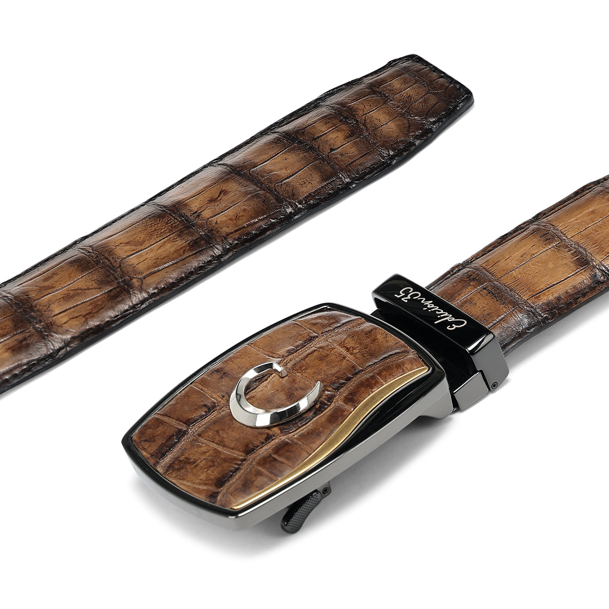 Cuadra Brown Alligator Laser & Embroidery Miel CC449