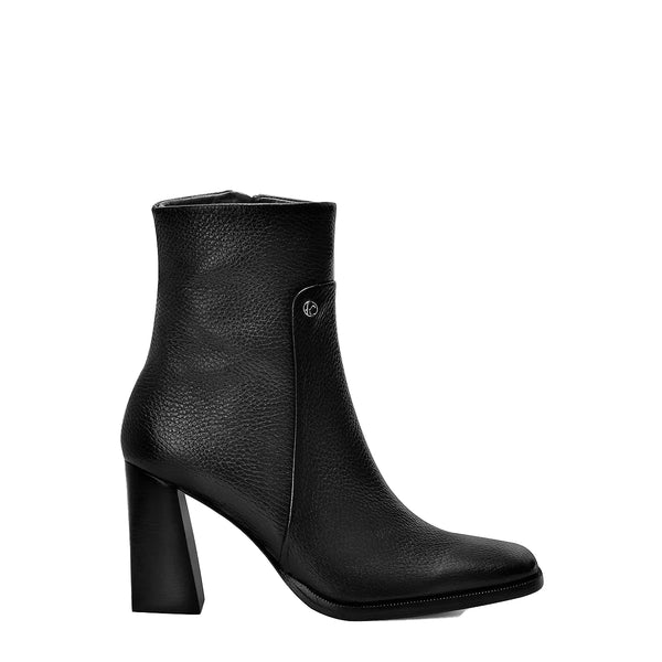 Black Deer Zipper Round Toe