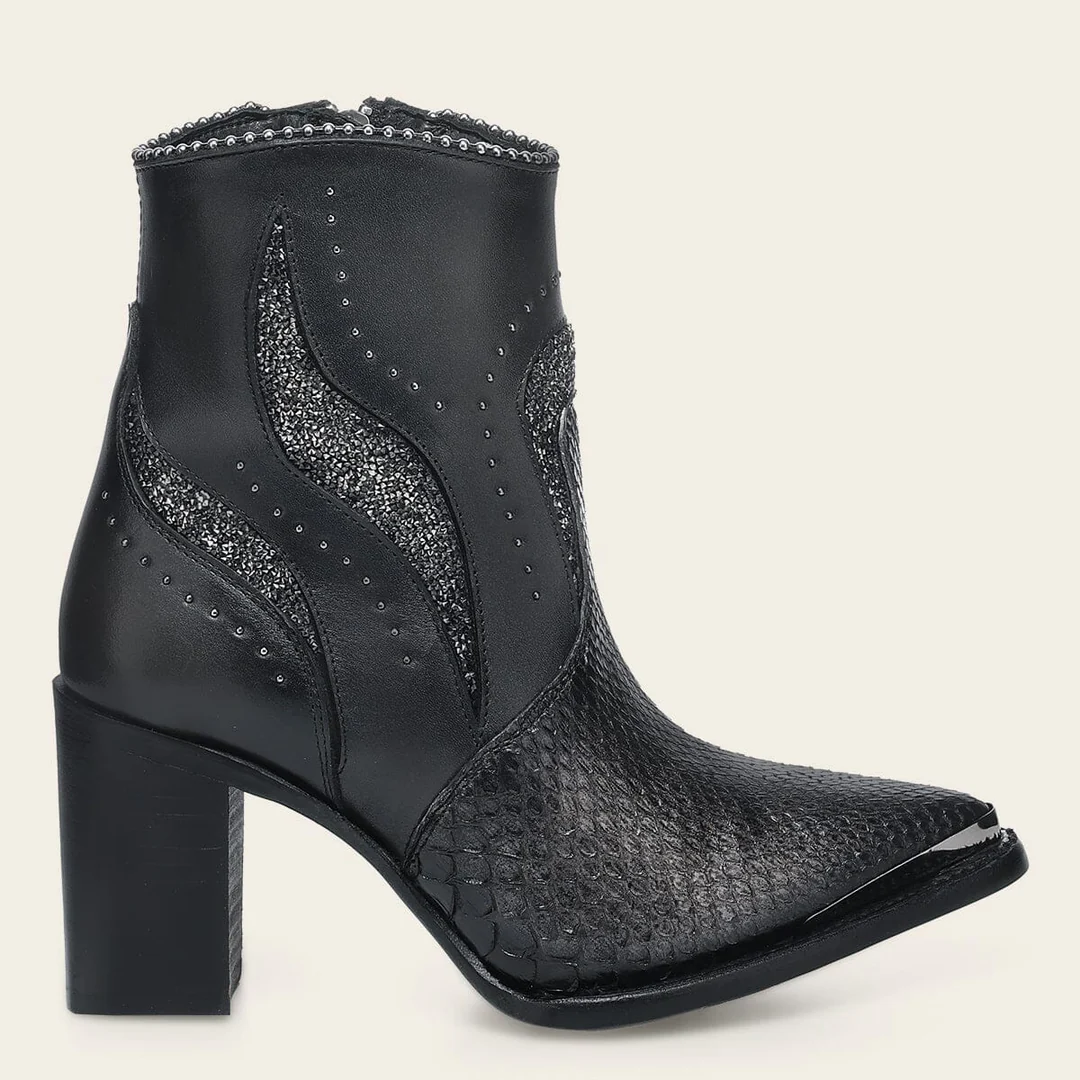 OXFORD PYTHON ZIPPER & STUDS POINTED TOE
