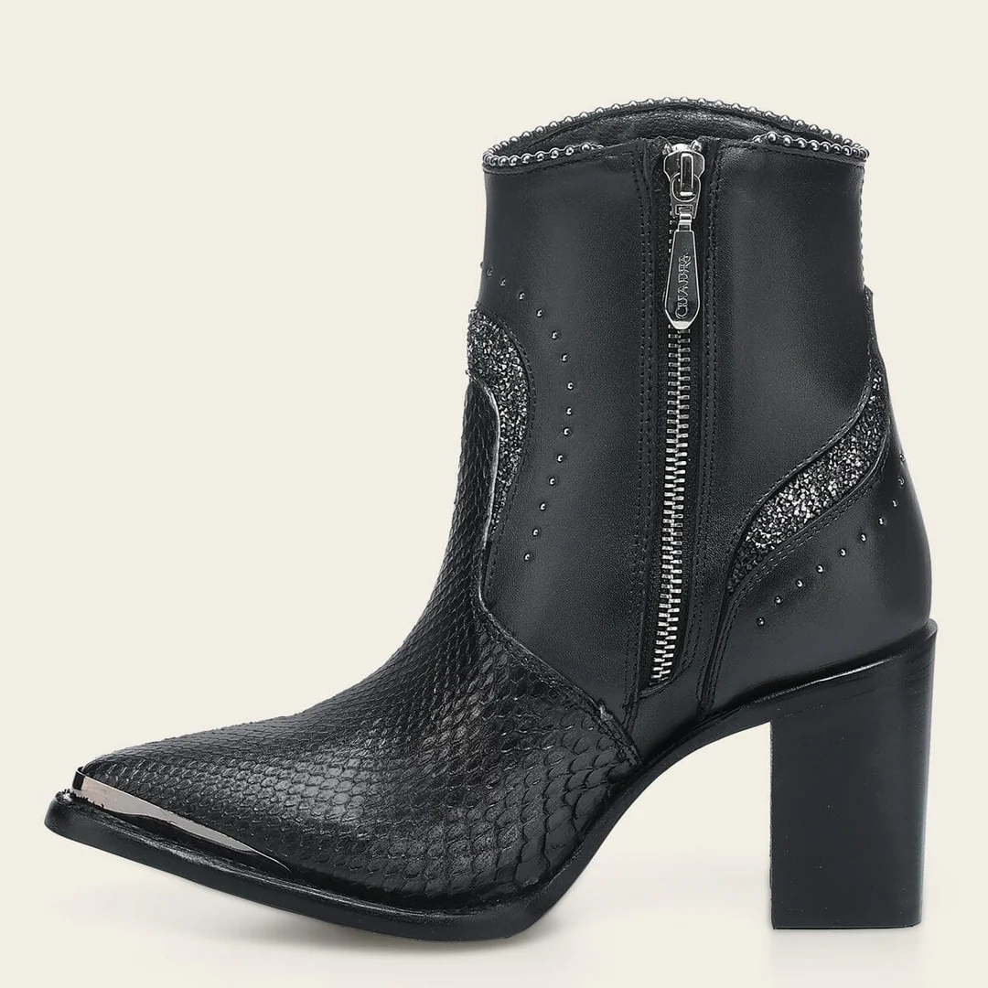 OXFORD PYTHON ZIPPER & STUDS POINTED TOE