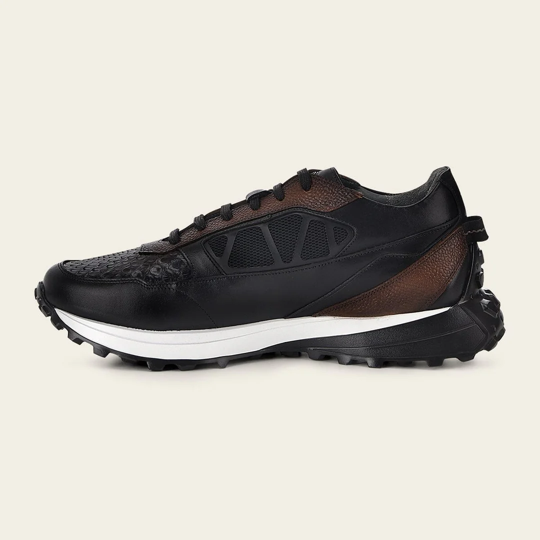 GREY PYTHON BLACK CALF