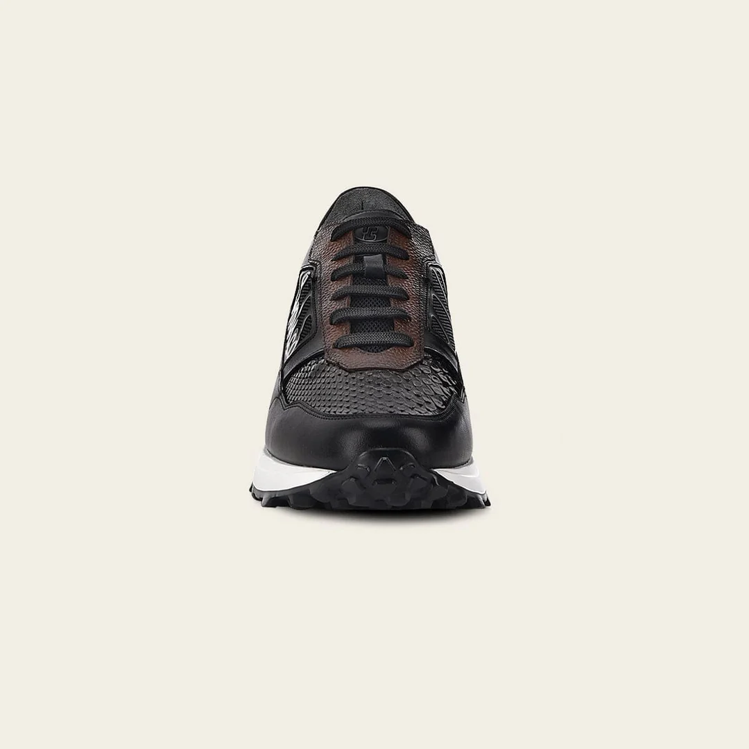 GREY PYTHON BLACK CALF