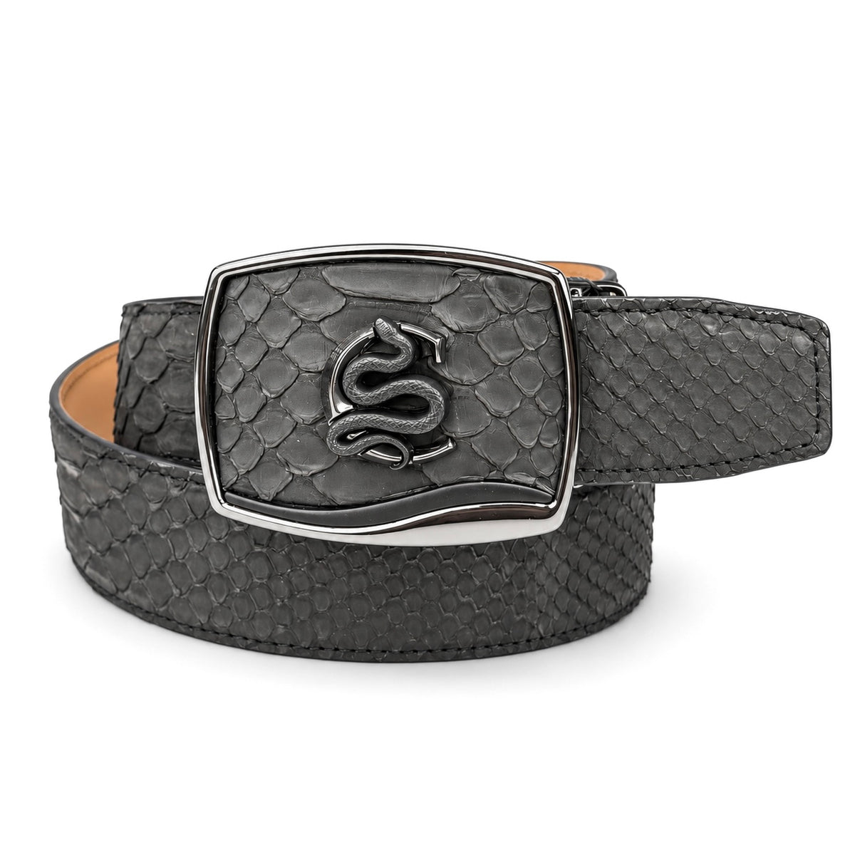 Cuadra Matte Black Python Stitching BC483