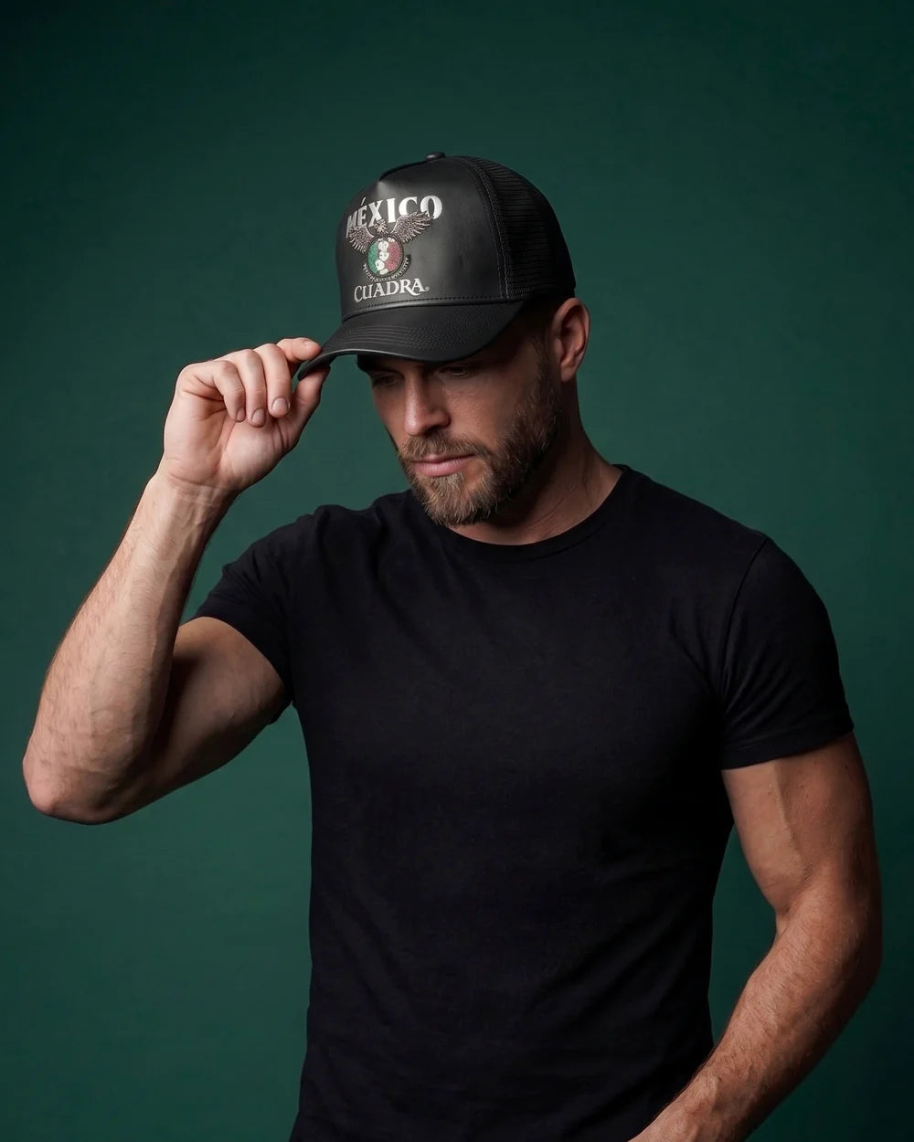 Cuadra Mexican Cap Embroidery Black CP002