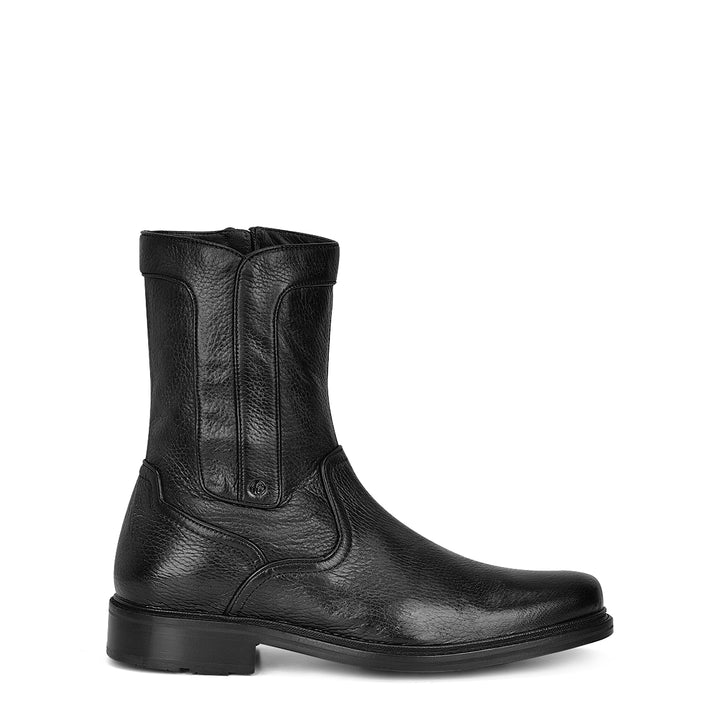 Black Deer Zipper Round Toe