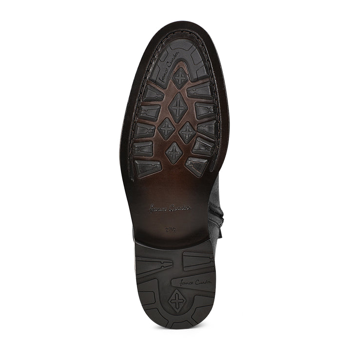 Black Deer Zipper Round Toe